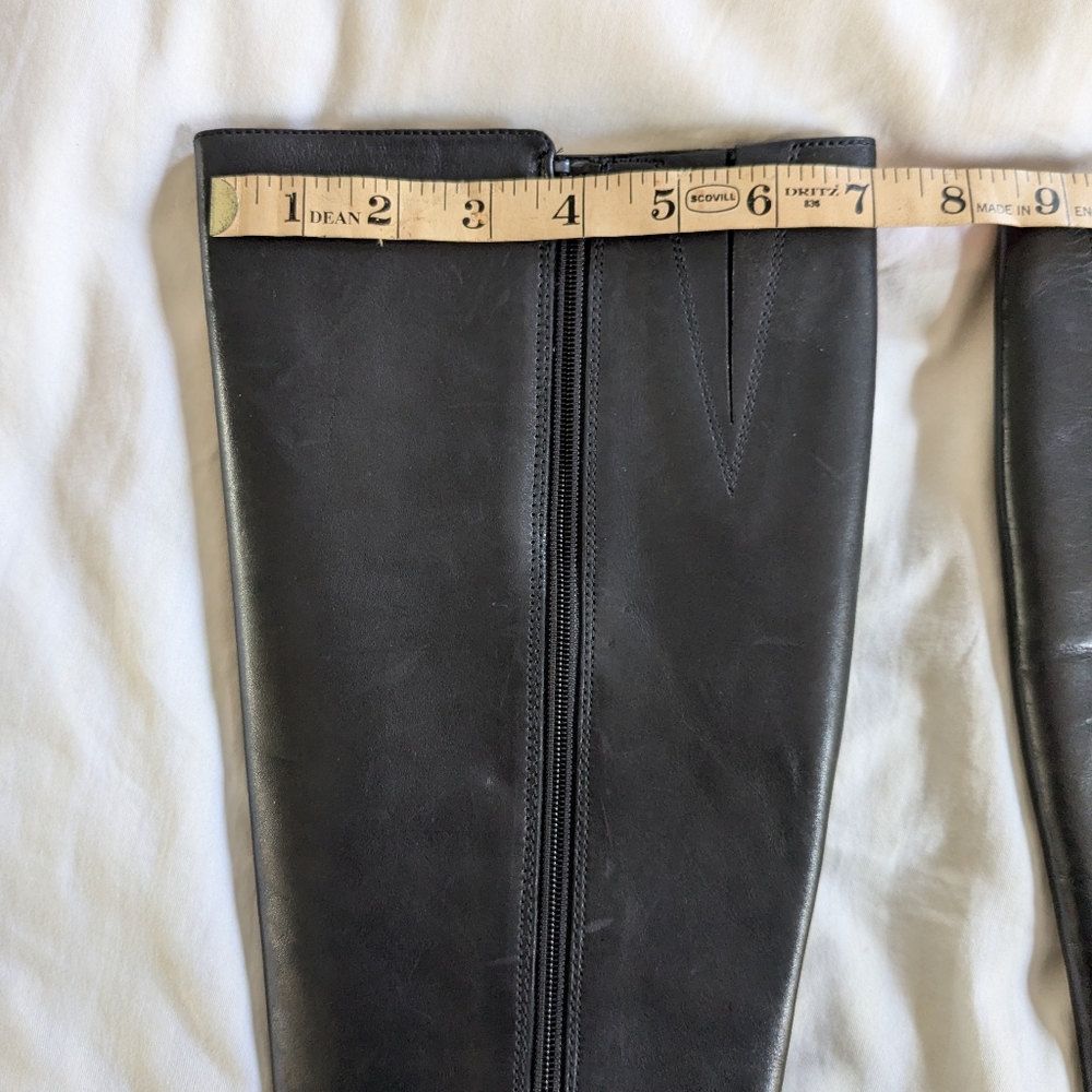 Clark's Size 9 Black Leather Knee-High Boots - Picture 8 of 10